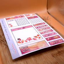 Load image into Gallery viewer, Autumnal Weekly Spread Template Stickers
