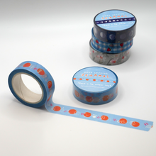 Load image into Gallery viewer, Blue and Orange Doodles Washi Tape - decorative masking tape for journaling
