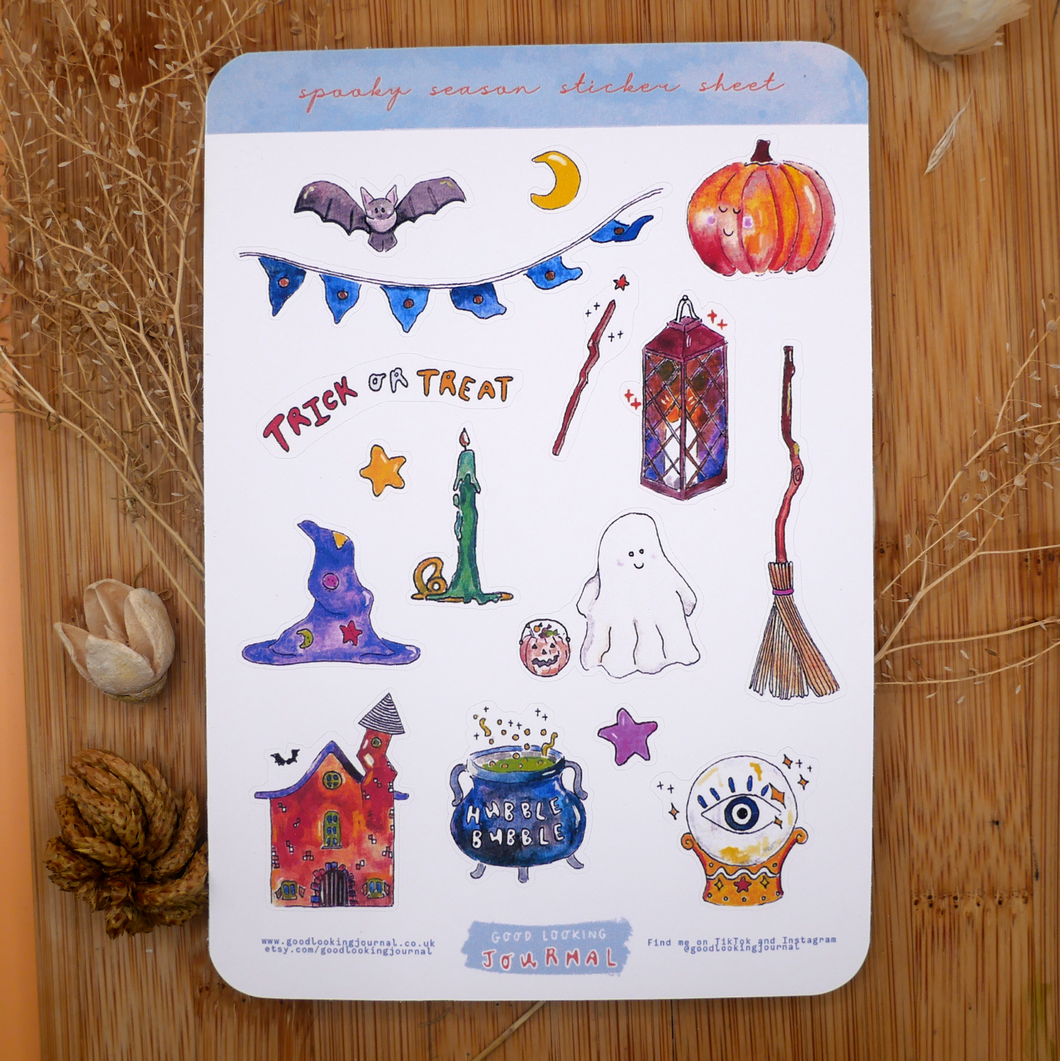 Spooky Season Halloween Sticker Sheet