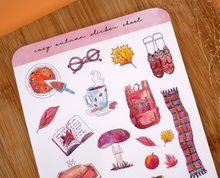 Load image into Gallery viewer, Cosy Autumn Sticker Sheet
