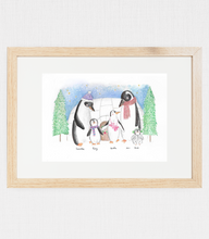Load image into Gallery viewer, Christmas Wall Art - A Personalised Penguin Family Portrait!
