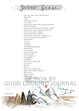 Load image into Gallery viewer, Snow Geese by Mary Oliver - Poem Print
