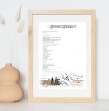 Load image into Gallery viewer, Snow Geese by Mary Oliver - Poem Print
