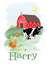 Load image into Gallery viewer, Farm Yard Animal Nursery Wall Art
