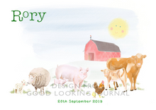 Load image into Gallery viewer, Farm Animals Nursery Wall Art (Landscape)
