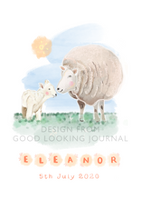 Load image into Gallery viewer, Sheep and Lamb Nursery Wall Art
