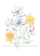 Load image into Gallery viewer, Daffodil and Magnolia Watercolour Print
