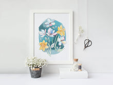 Load image into Gallery viewer, Daffodil and Magnolia Watercolour Print
