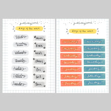 Load image into Gallery viewer, Days of the Week Planner Stickers
